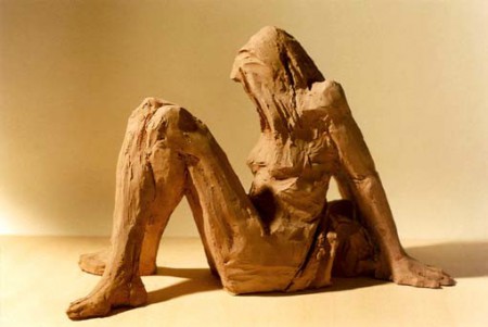 Malinconica attesa - terracotta, cm 25h - 2004